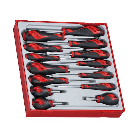Teng Tools TTD914N - 14 Piece Flat, PH, PZ Screwdriver Set TTD914N
